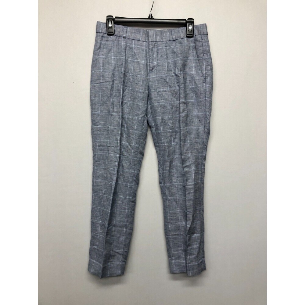 Banana Republic Women Avery Linen Blend Chino Ankle Pants Size 0 Blue M154 -16